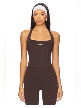 Forme Espresso Halter Tank Top & Core Leggings Small